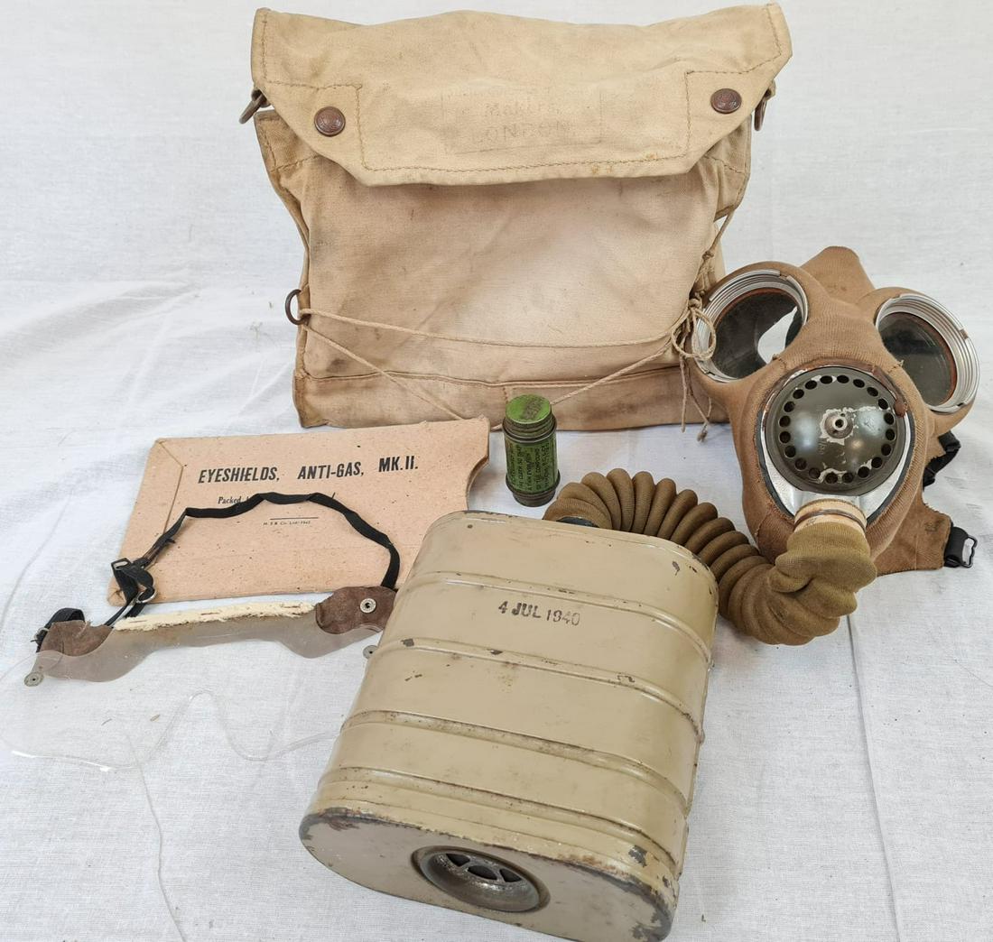 1939 Dated British Army Gas Mask in desert colour and (1 of 20)