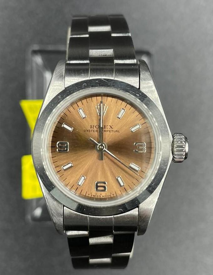 Rolex Ladies 26mm non date Salmon oyster strap, no: Rolex Ladies 26mm non date Salmon oyster strap, no paperwork 1998