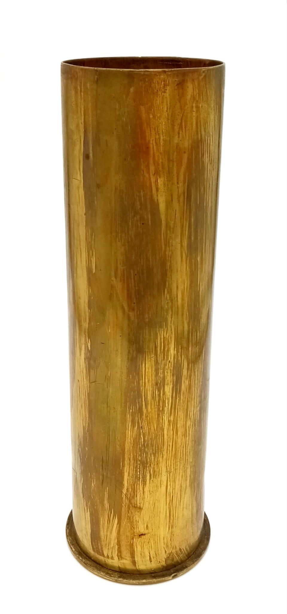 INERT WW1 Imperial German 77mm Shell Case Dated 1906.: INERT WW1 Imperial German 77mm Shell Case Dated 1906.