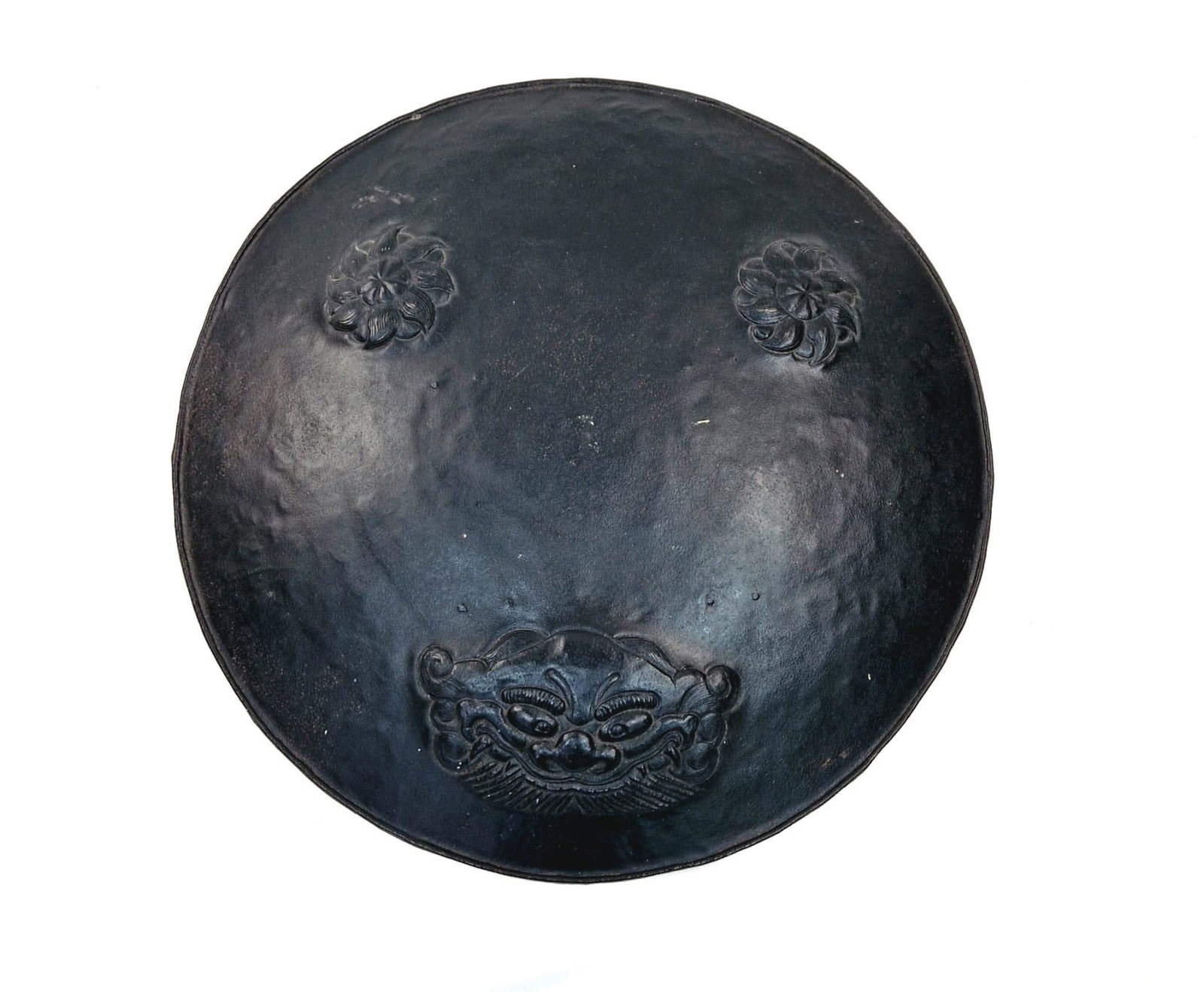Japanese Jingasa Metal War Hat 44cm Diameter. Ideal for Wall Display: Japanese Jingasa Metal War Hat 44cm Diameter. Ideal for Wall Display