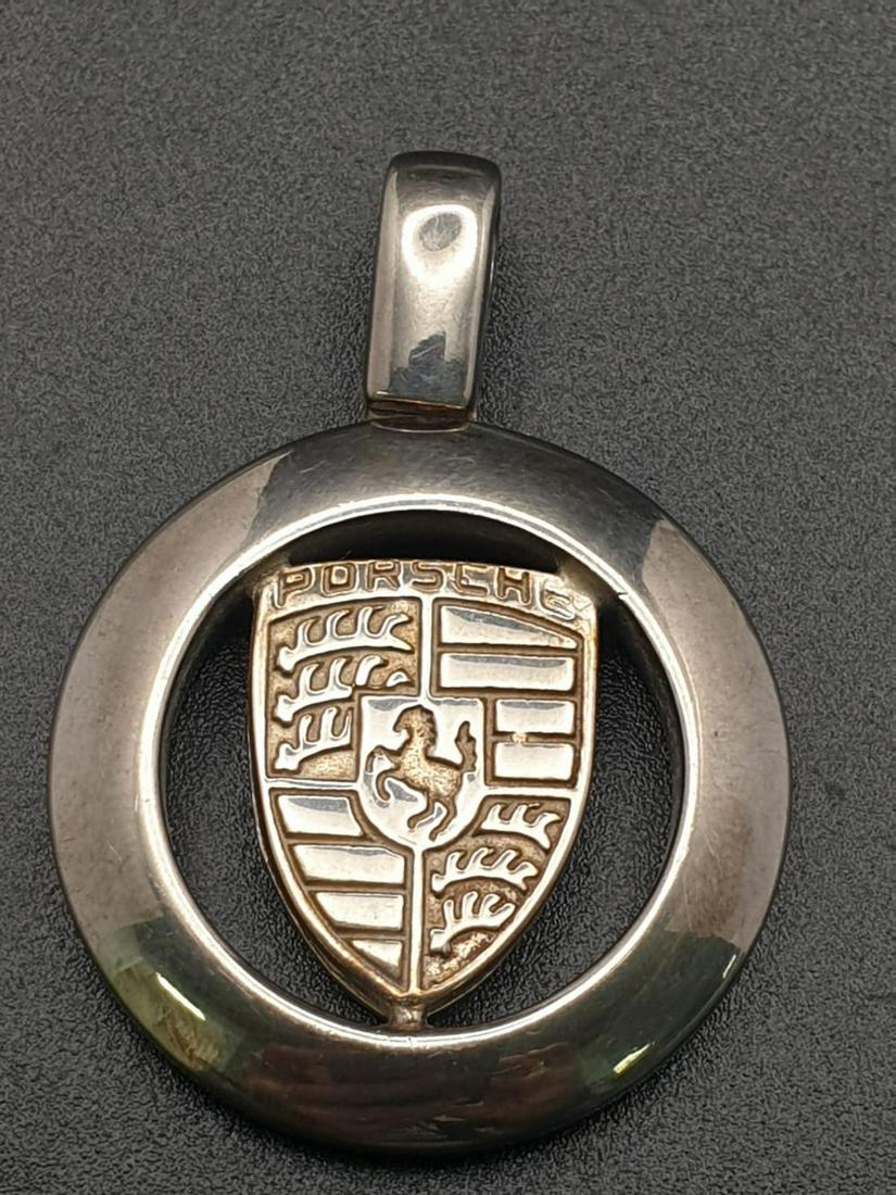 STERLING SILVER PORSCHE PENDANT IDEAL FOR A KEYRING 25.6G: STERLING SILVER PORSCHE PENDANT IDEAL FOR A KEYRING 25.6G
