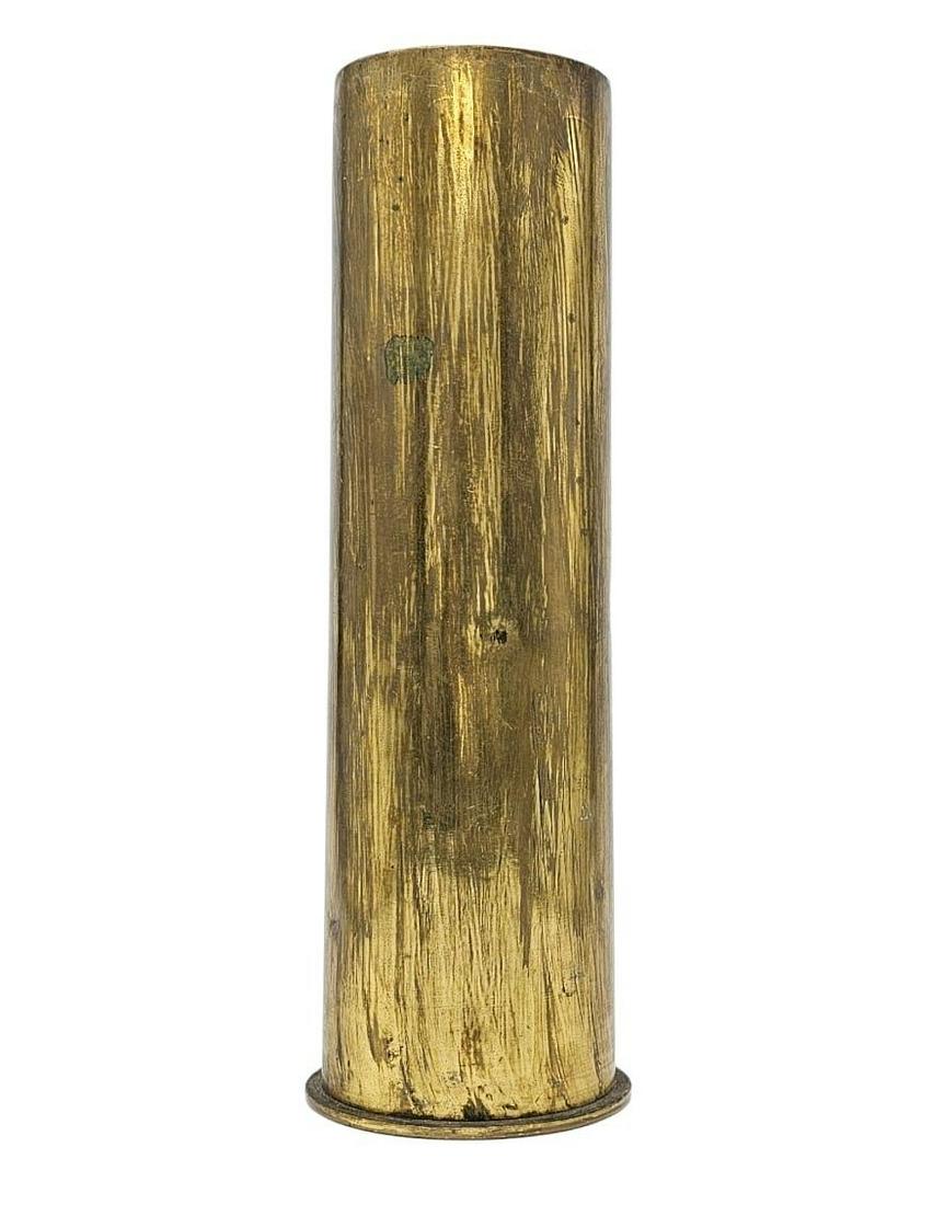 INERT Imperial German 77mm Short Artillery Shell Case Dated 1906. No International shipping: INERT Imperial German 77mm Short Artillery Shell Case Dated 1906. No International shipping available on this item.