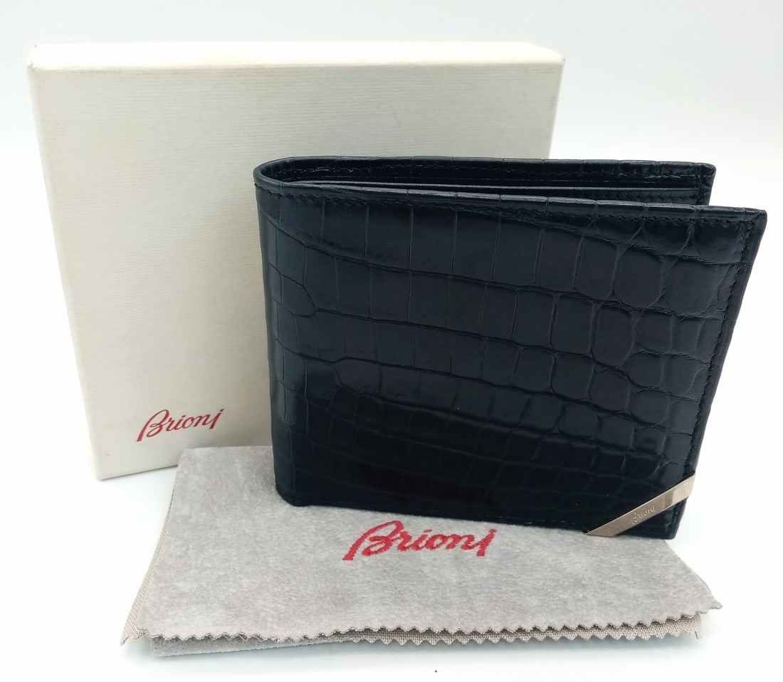 A Brioni Leather Wallet in Original Box,: A Brioni Leather Wallet in Original Box,