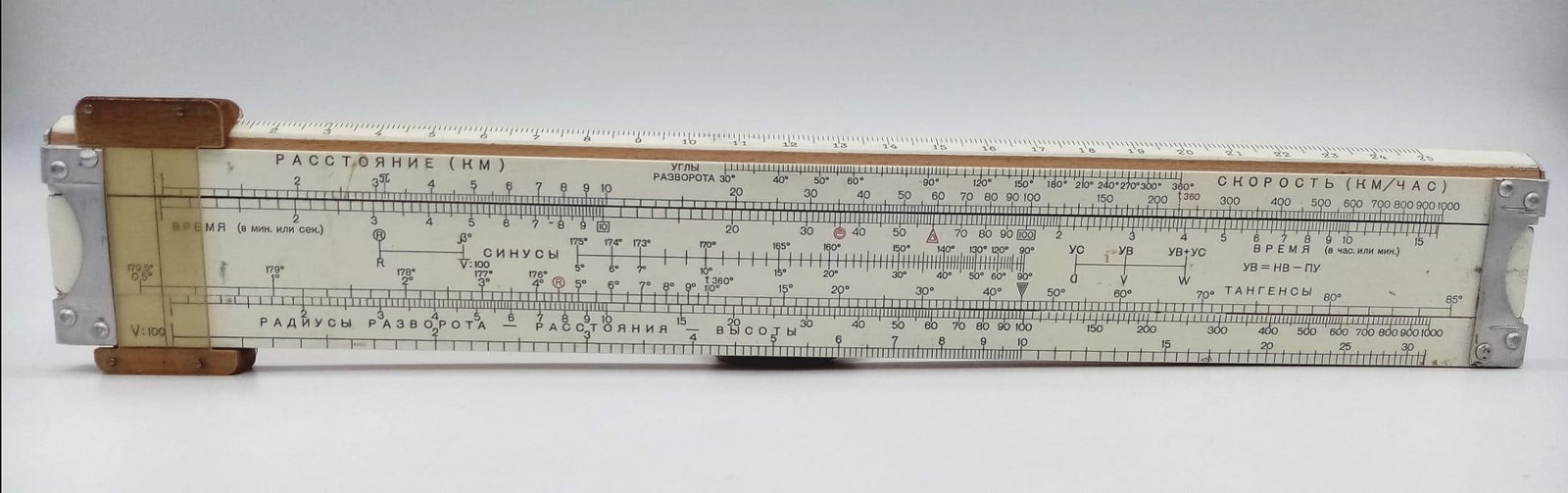Original 1982 Soviet Officer Slide Rule.: Original 1982 Soviet Officer Slide Rule.