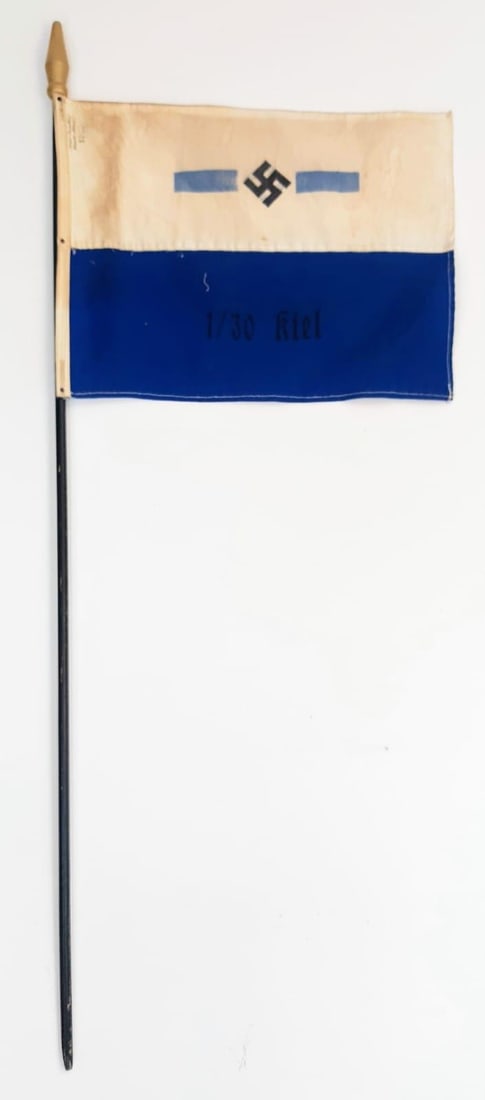 3rd Reich Hitler Youth Sea Cadets Sports Flag.: 3rd Reich Hitler Youth Sea Cadets Sports Flag.