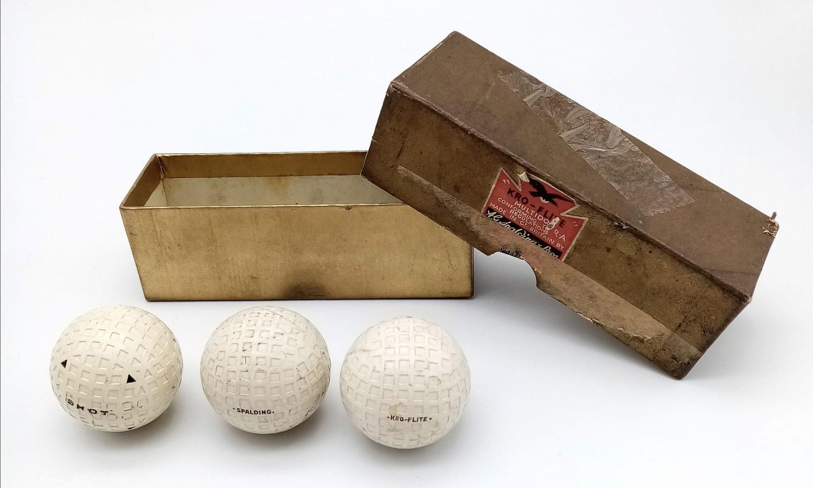 Three Vintage Spalding Kroflite Golf Balls In Original Packaging. Auction