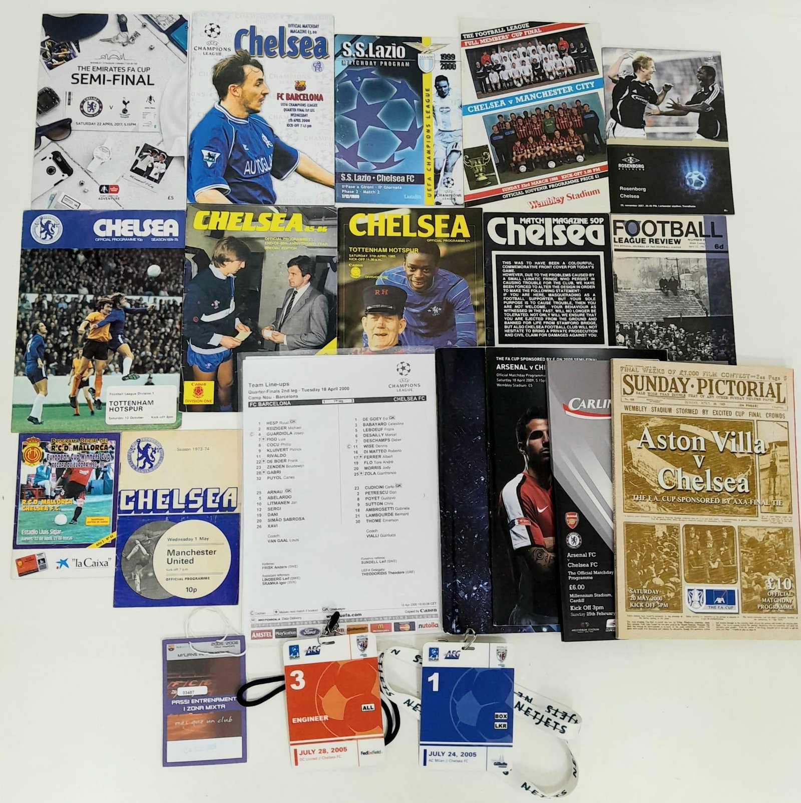Chelsea programmes from 1970's/80's/90's/2000's and a Football League review from 1967. Programmes: Chelsea programmes from 1970's/80's/90's/2000's and a Football League review from 1967. Programmes include 1986 Full Members cup final v Man City; Mallorca v Chelsea in the European Cup Winners Cup se