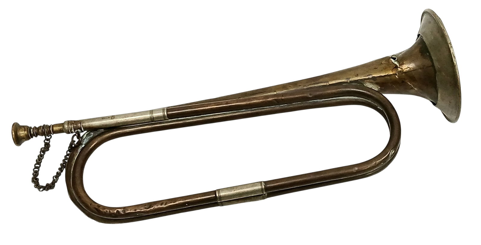 3rd Reich Hitler Youth Bugle. Some damage but still very strong.: 3rd Reich Hitler Youth Bugle. Some damage but still very strong.