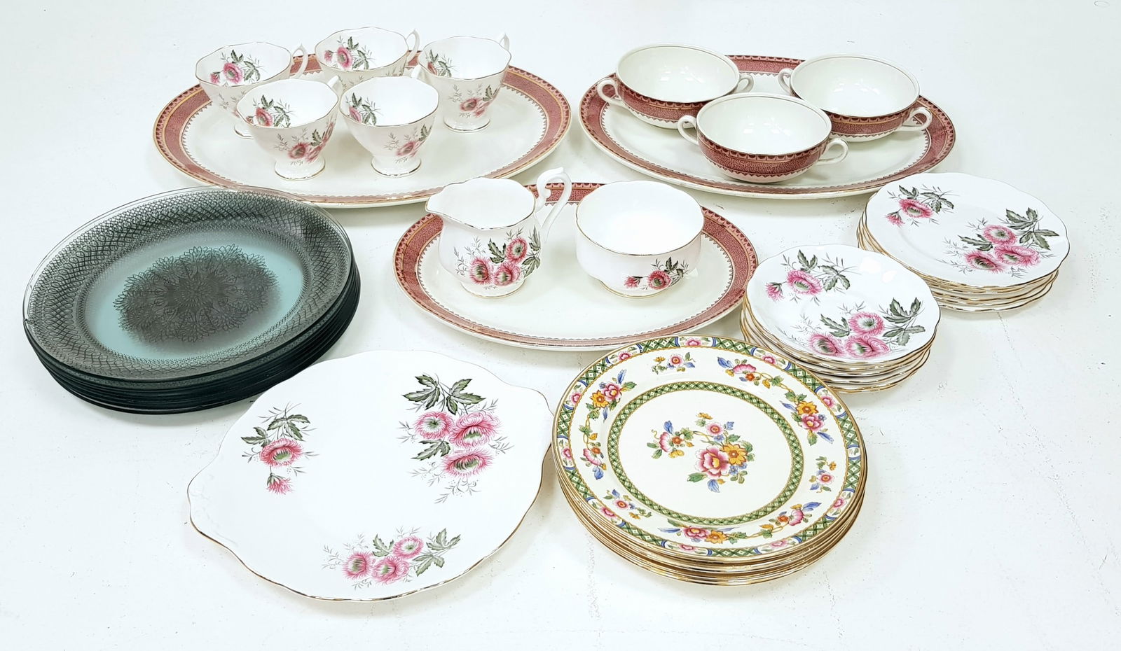 A Large Vintage Box of China Plates, Cups etc. Makers marks of Hulme and Royal Albert. Winning: A Large Vintage Box of China Plates, Cups etc. Makers marks of Hulme and Royal Albert. Winning bidder must pick up from Cadmore HQ - No deliveries!