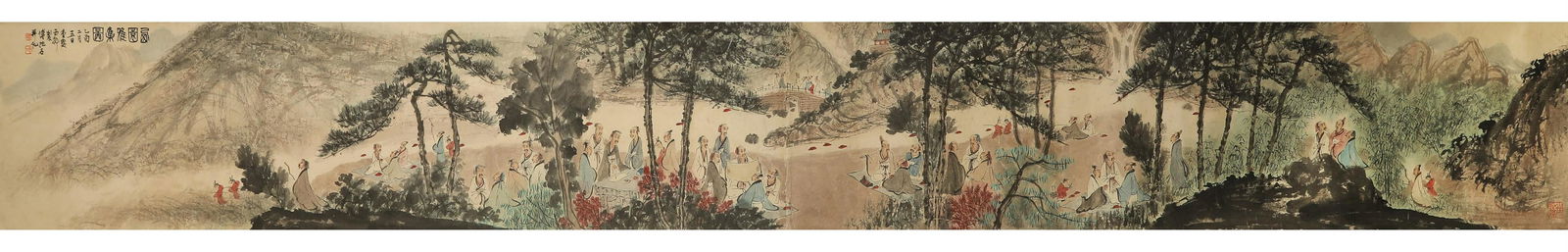 CHINESE SCHOLAR PAINTING HAND SCROLL, FU BAOSHI MARK (1 of 13)