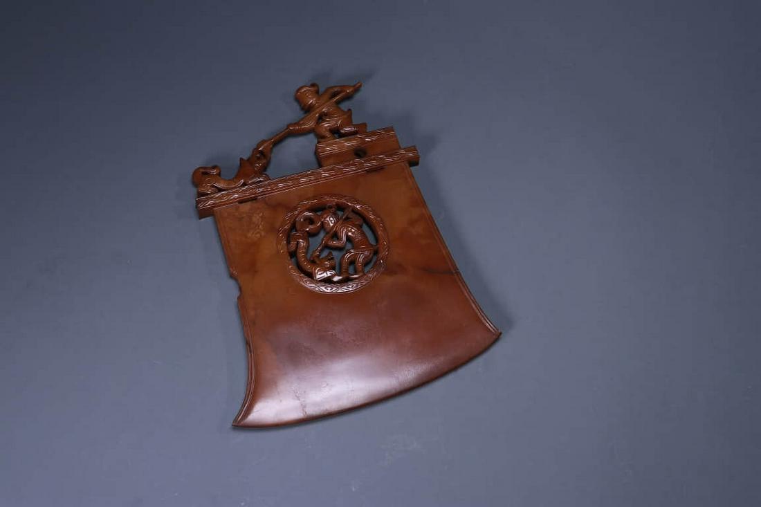 BROWNISH JADE HUNTING BLADE YUE (1 of 9)