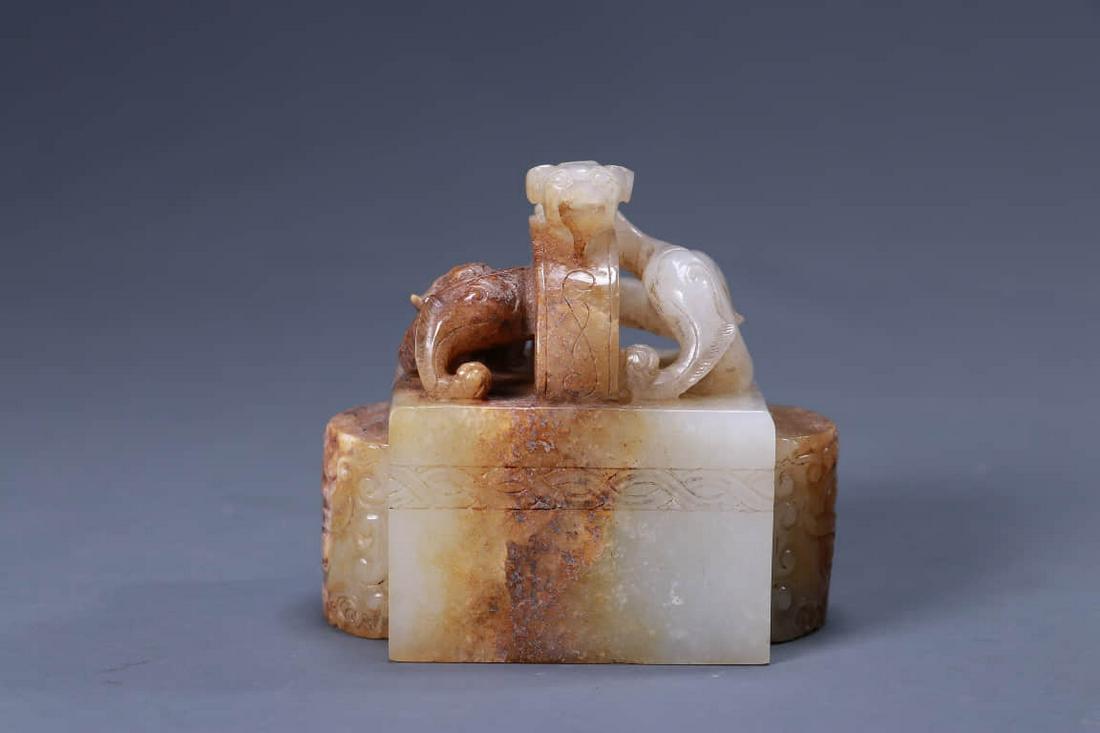 BROWNISH JADE CHILONG SEAL (1 of 9)