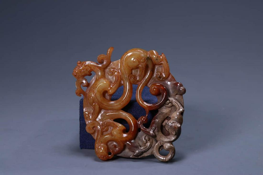 BROWNISH JADE CHILONG ORNAMENT (1 of 9)
