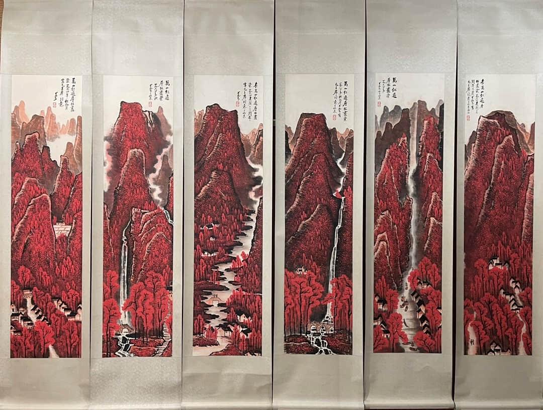 LI KERAN, SIX CHINESE LANDSCAPE PAINTINGS ON PAPER (1 of 7)