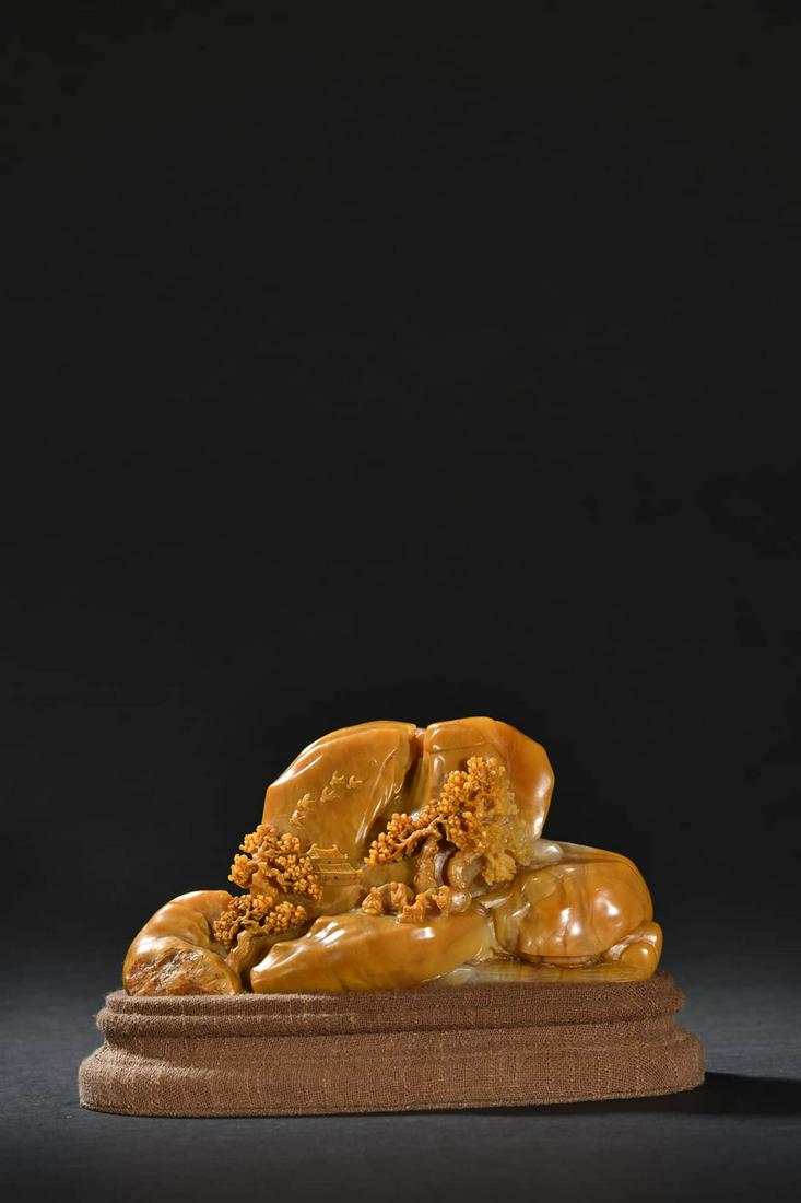 CARVED TIANHUANG STONE FIGURE STORY SEAL (1 of 9)