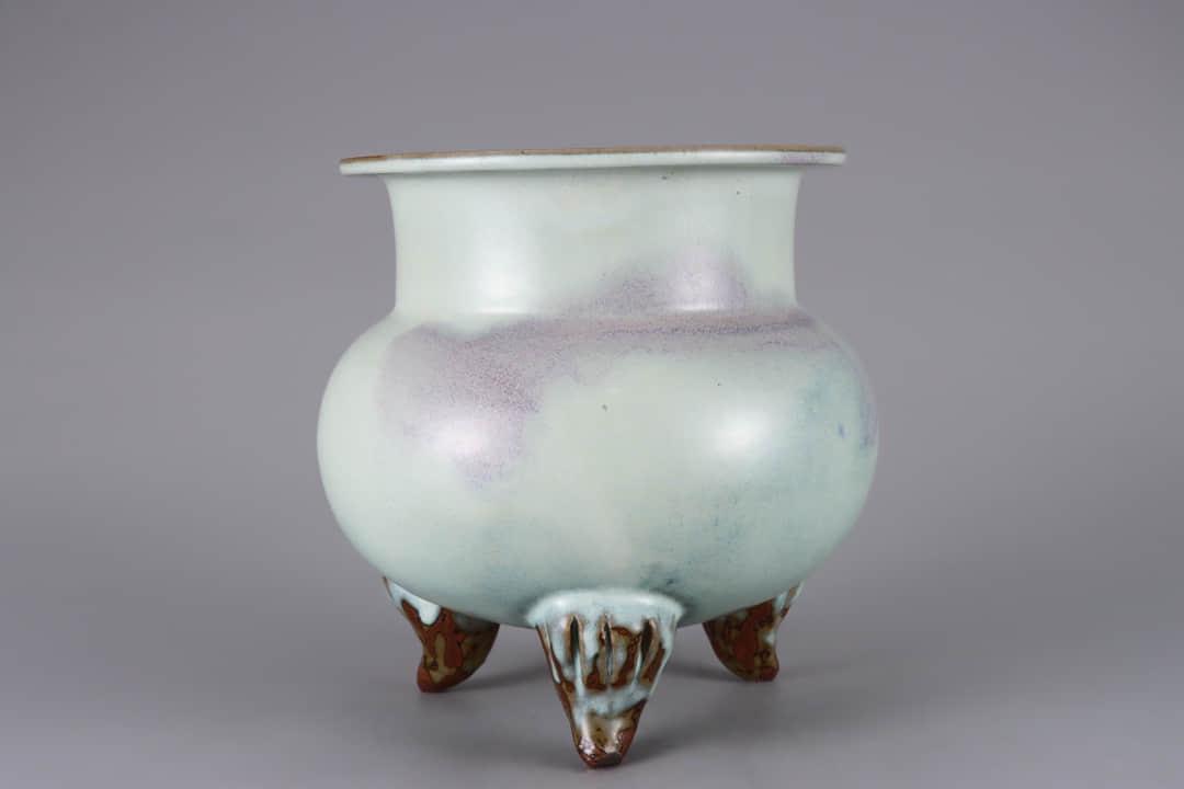 JUN WARE SPLASHED TRIPOD CENSER (1 of 9)
