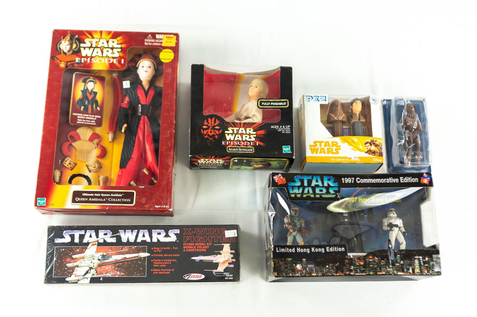star wars: action figures with pez and modle kit