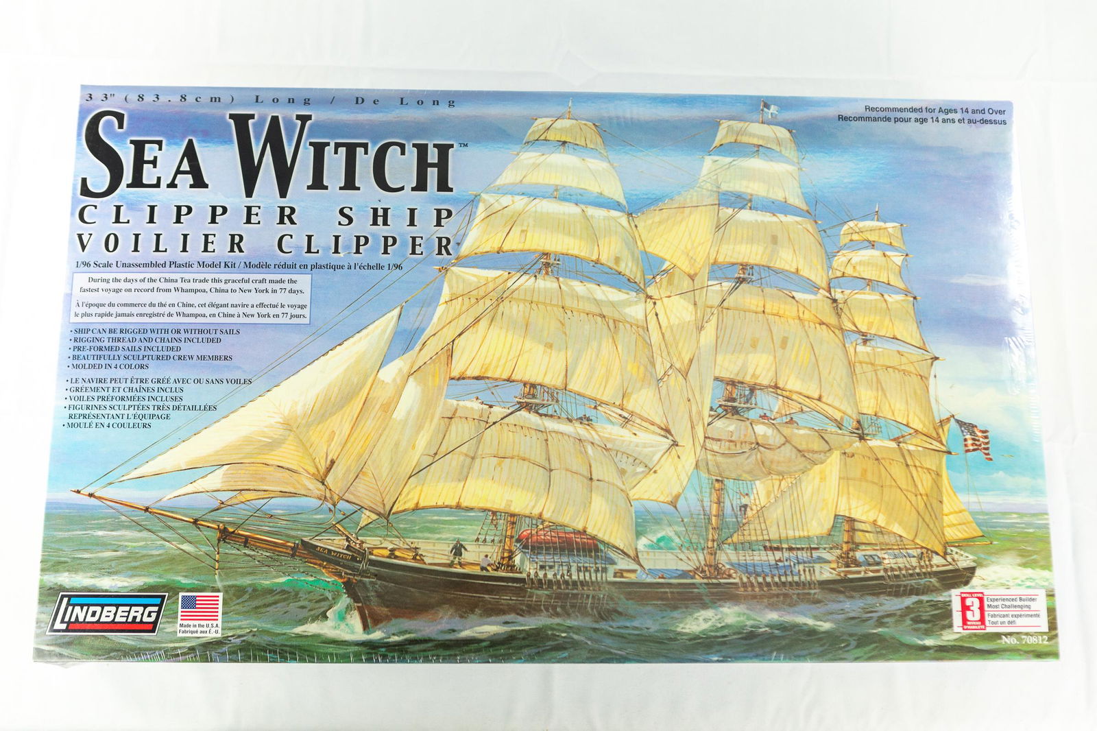 clipper ship modle kit: large lindberg clipper ship modle kit sealed