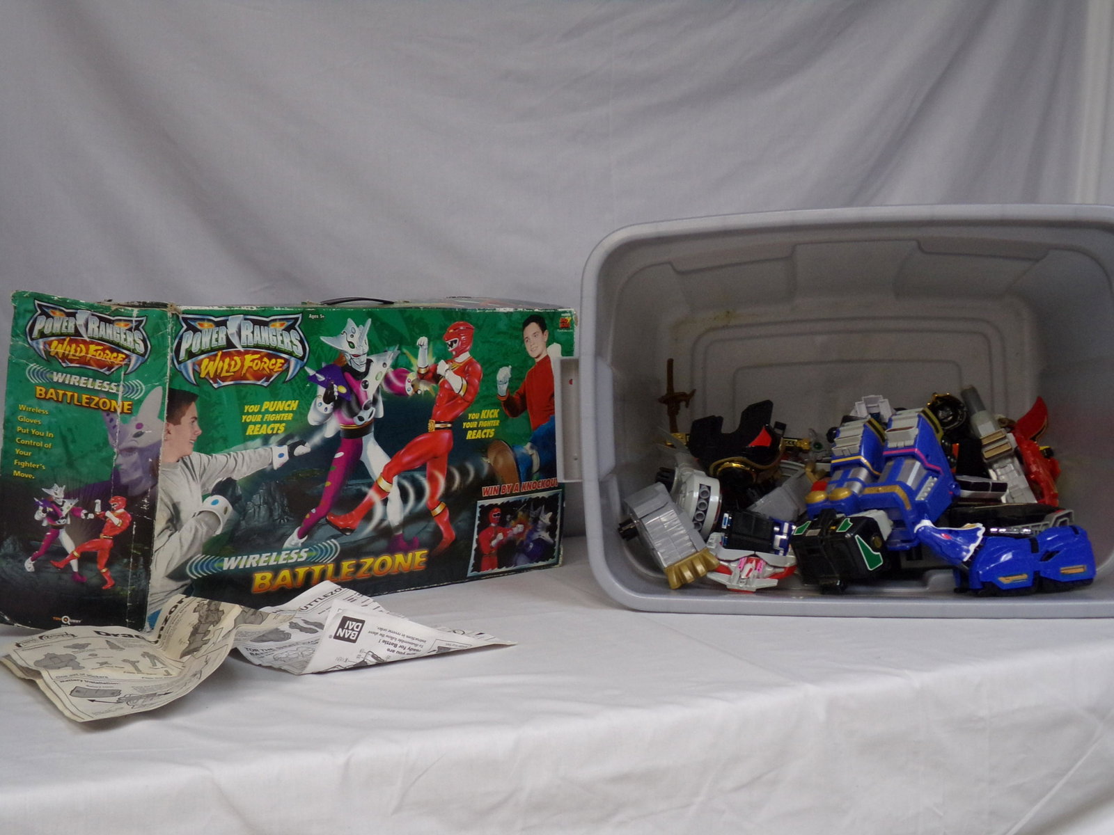 mighty morphing power rangers lot: vtg mmpr parts lot w/ game untested