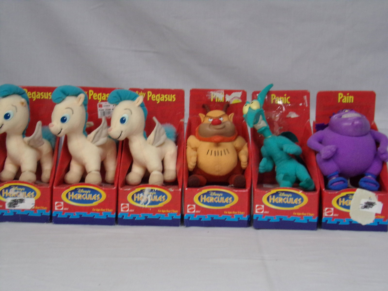 disney hercules plush: lot of 6 disneys hercules plushes