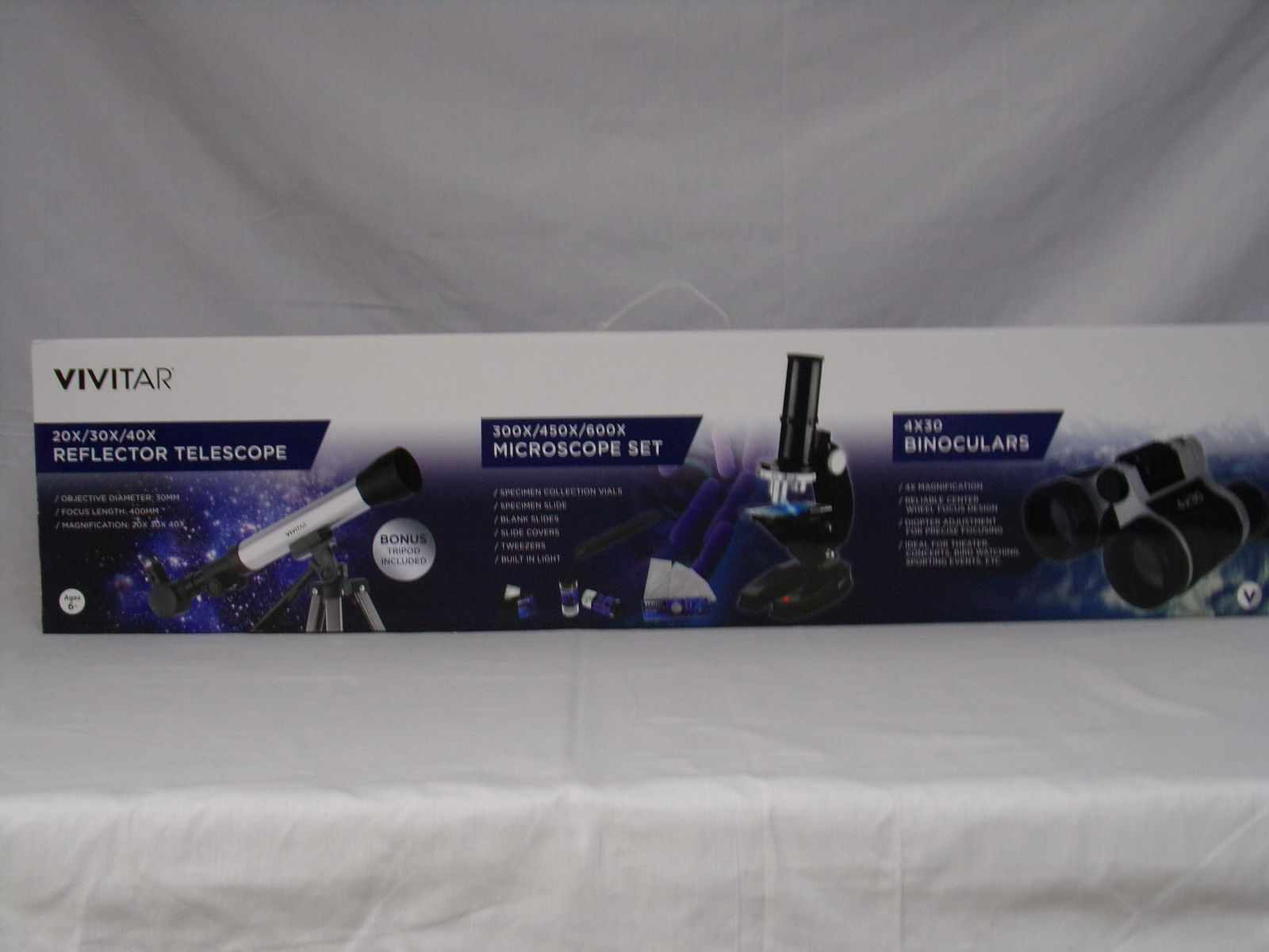 3pk vivitar science set telescope/micro scope set/ and (1 of 7)
