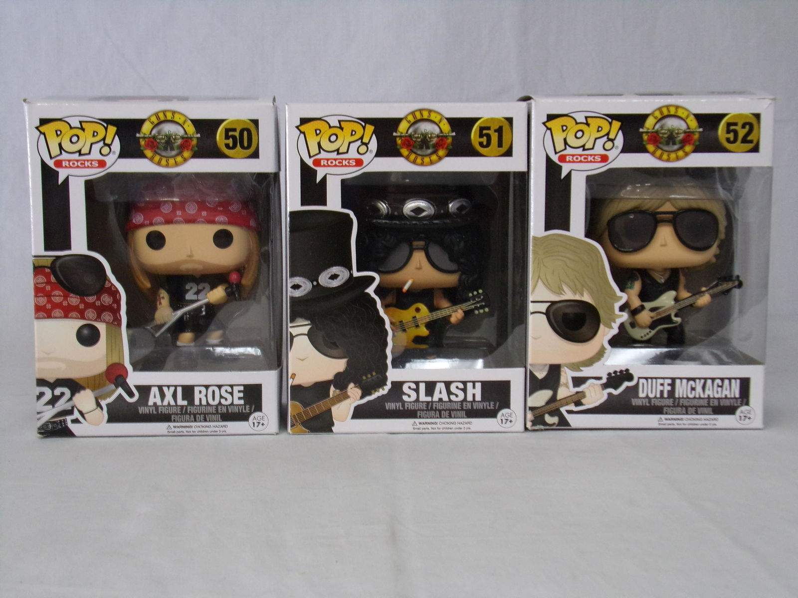 guns and roses funko pop set #50 51 52 (1 of 4)