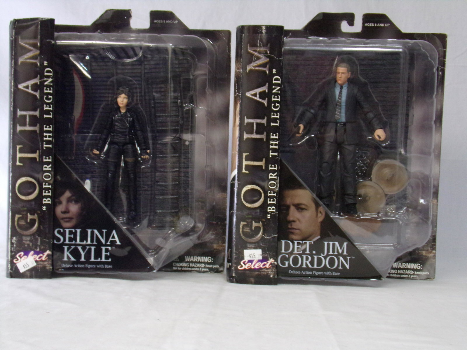 lot of 2 diamond select gotham the tv show jim gordon: lot of 2 diamond select gotham the tv show jim gordon and selina kyle