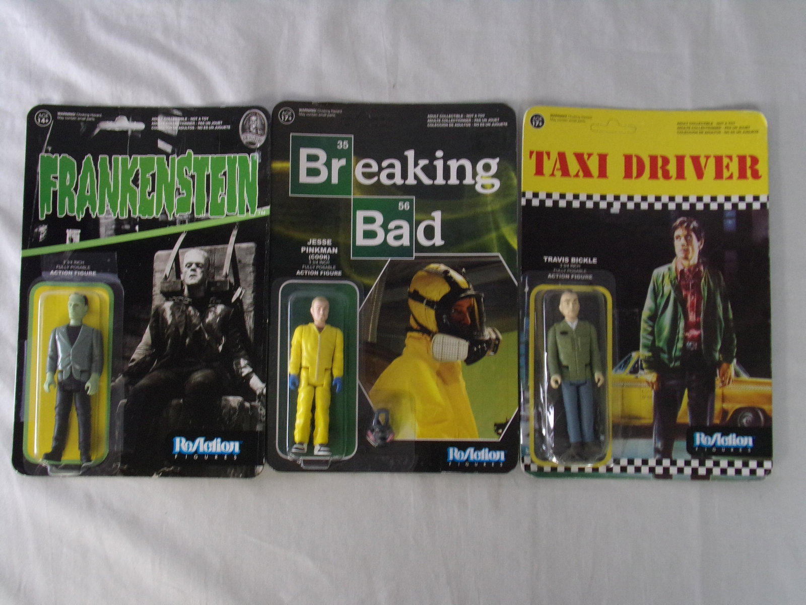 lot of 3 reaction action figures w/ taxi driver: lot of 3 reaction action figures w/ taxi driver
