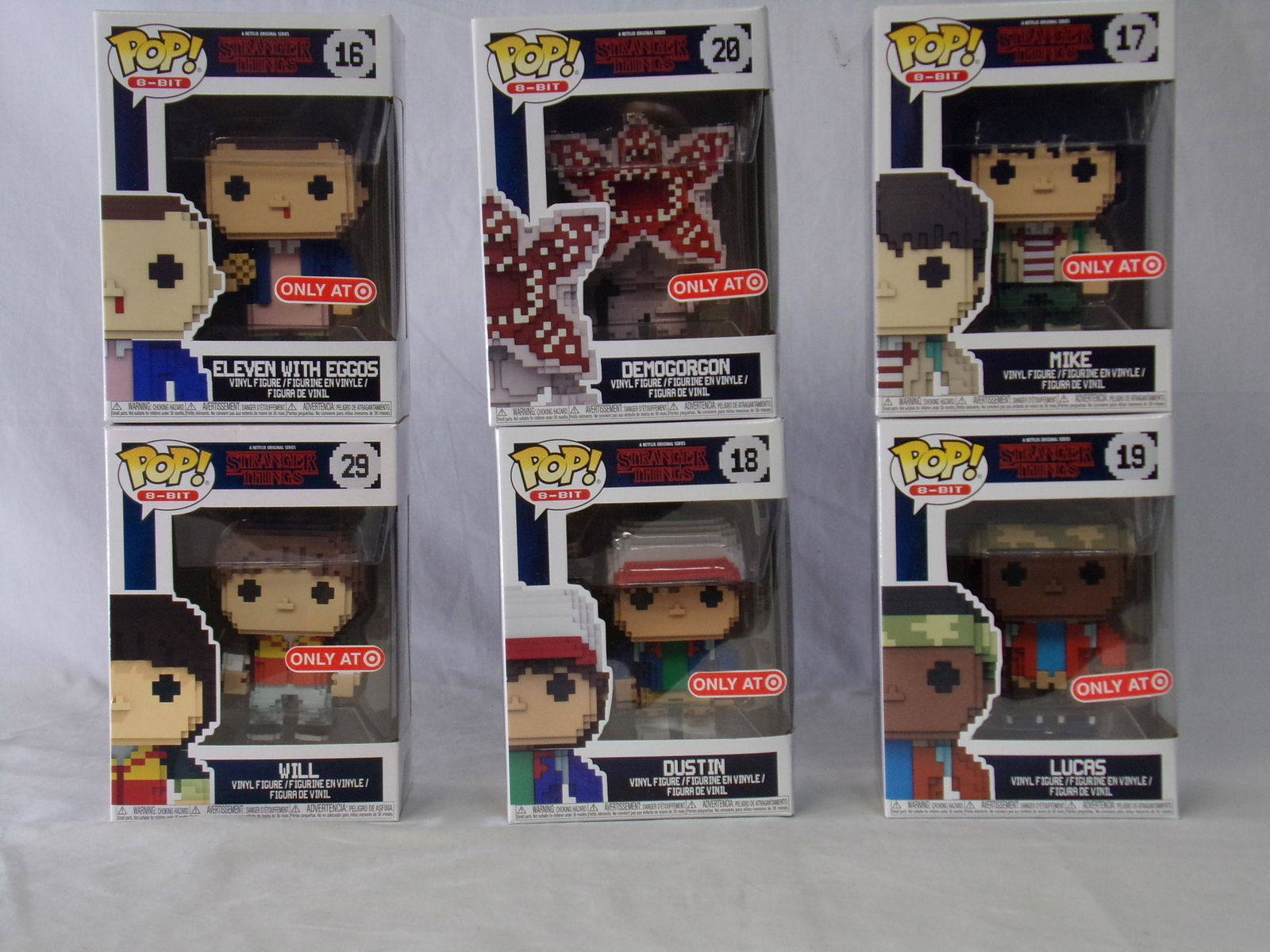 funko pops complete set of 6 of stranger things 8 bit (1 of 4)