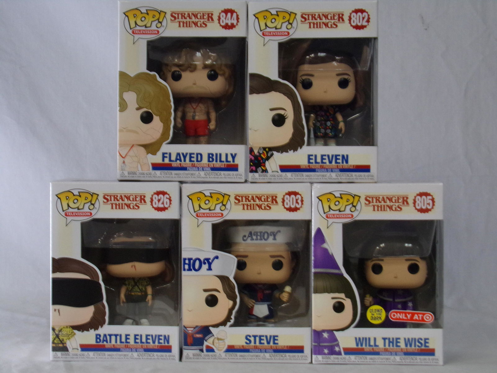 lot of 5 stranger things funko pops w/ will eleven (1 of 3)