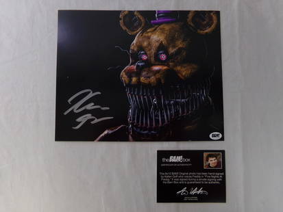 bam box signed picture five nights at freddys nightmare: bam box signed picture five nights at freddys nightmare freddy signed by the voice actor who voices freddy faz bear (kellen goff)