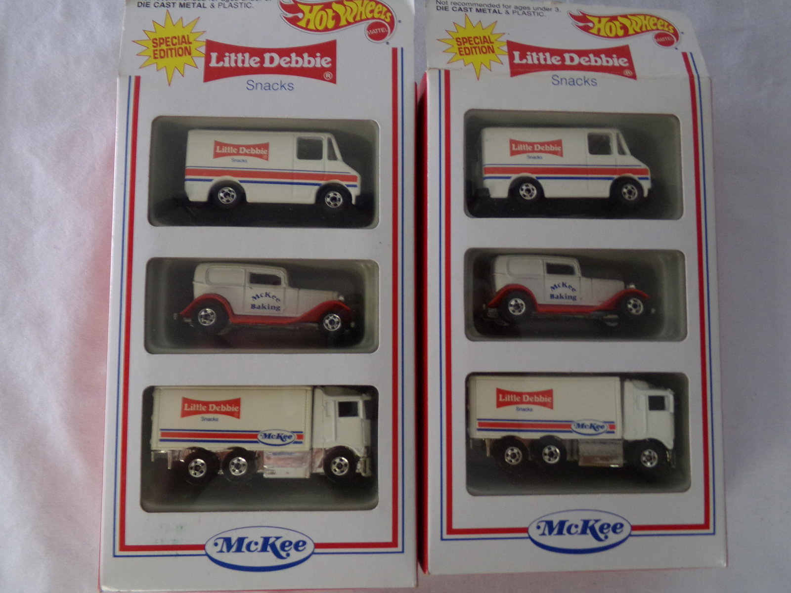 lot of 2 3pk hot wheels little debbie gift packs: lot of 2 3pk hot wheels little debbie gift packs
