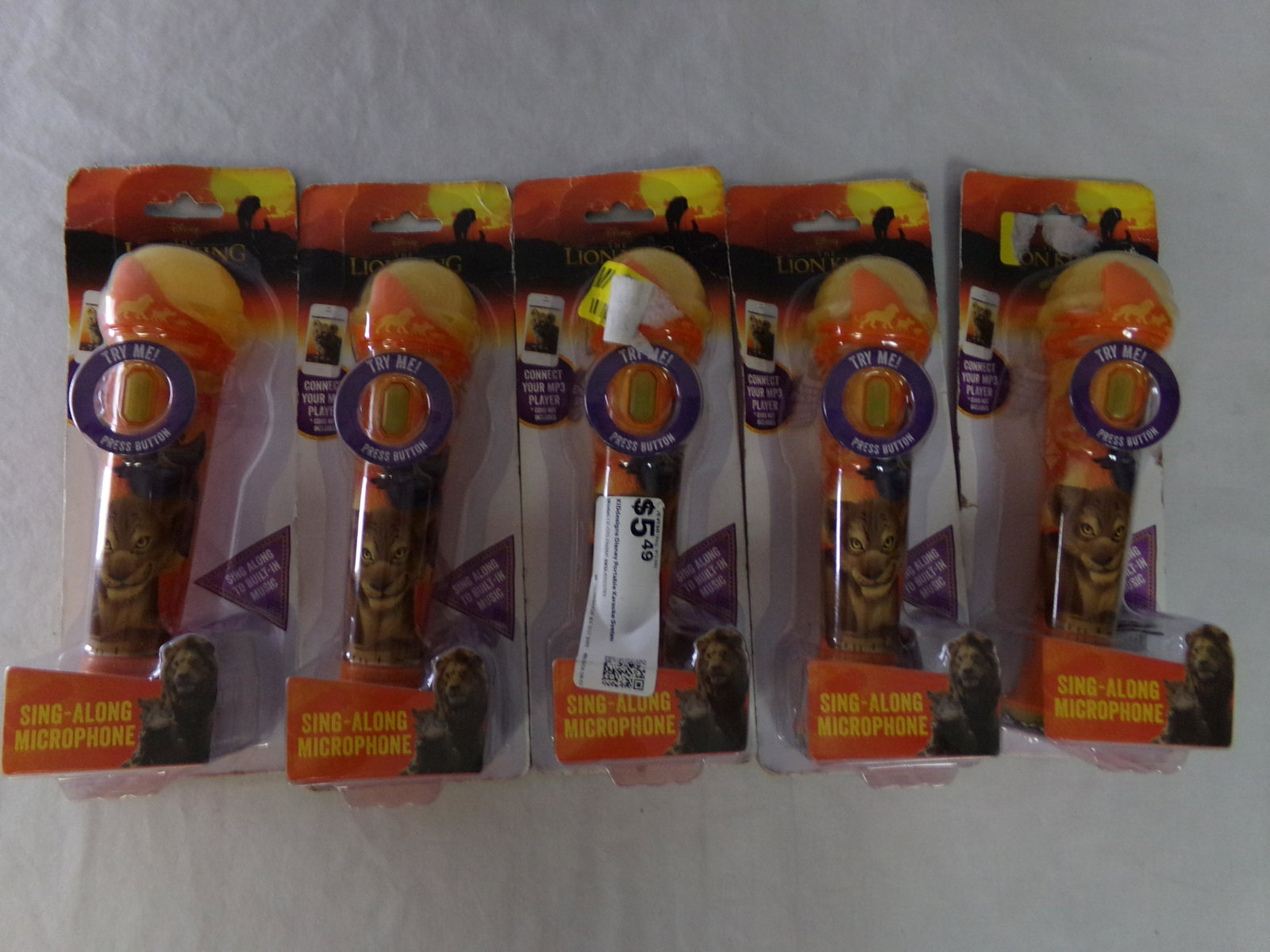 lot of 5 the lion king sing along microphones: lot of 5 the lion king sing along microphones