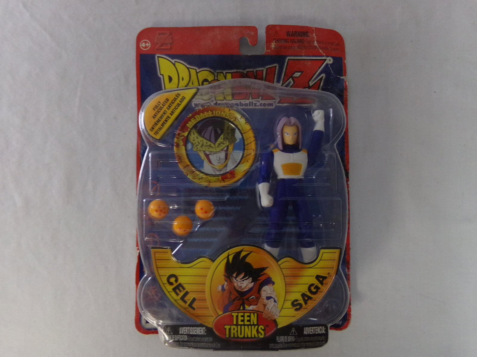 2001 dragon ball z cell saga teen trunks action figure: 2001 dragon ball z cell saga teen trunks action figure new w/ box damage