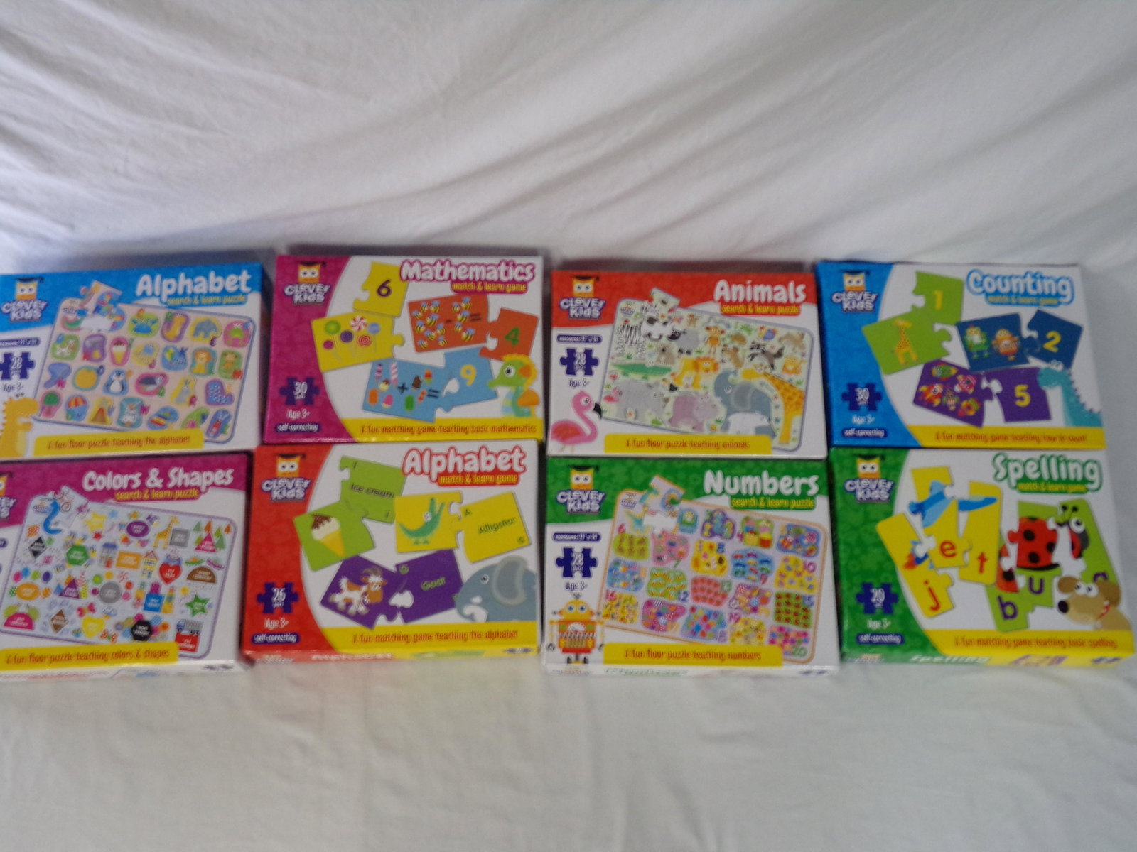 complete set of 8 clever kids by the learing journey: complete set of 8 clever kids by the learing journey match & learn games 1