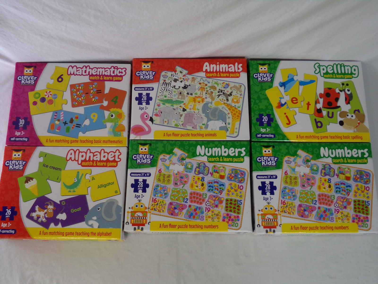 set of 6 clever kids by the learing journey match &: set of 6 clever kids by the learing journey match & learn games