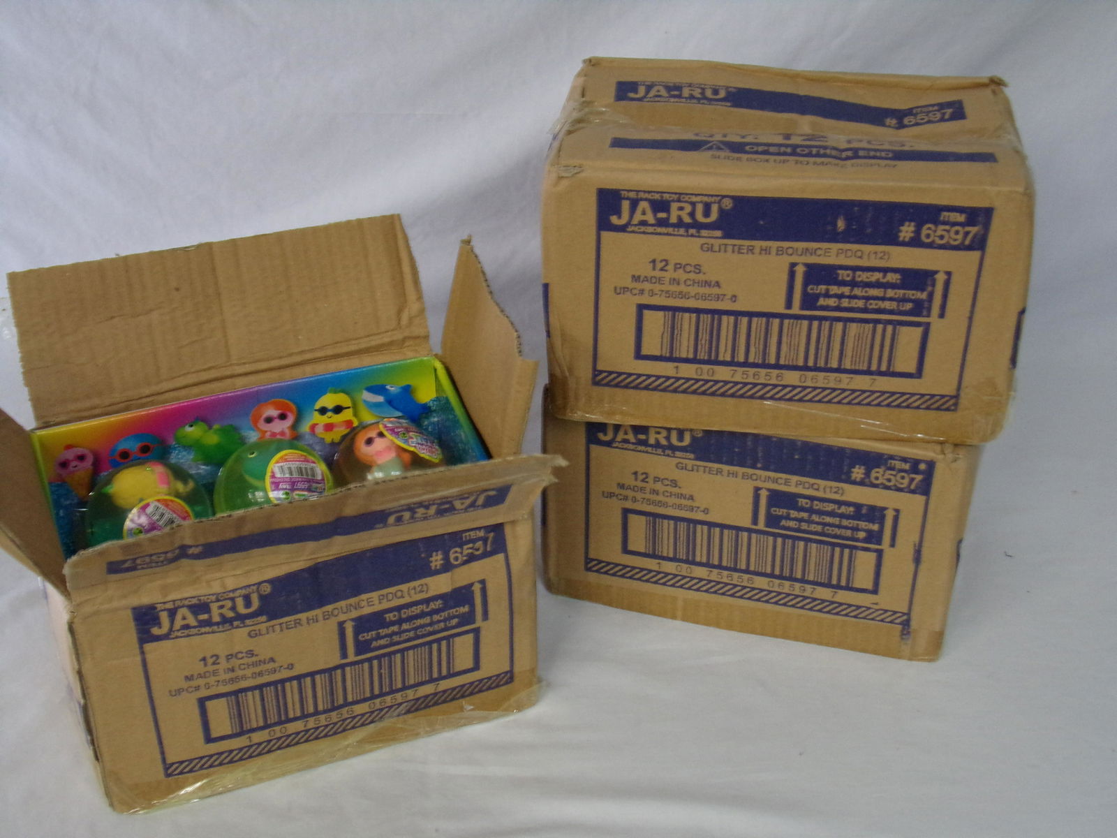 lot of 3 case packed 12ct each ja ru glitter hi bounce (1 of 3)