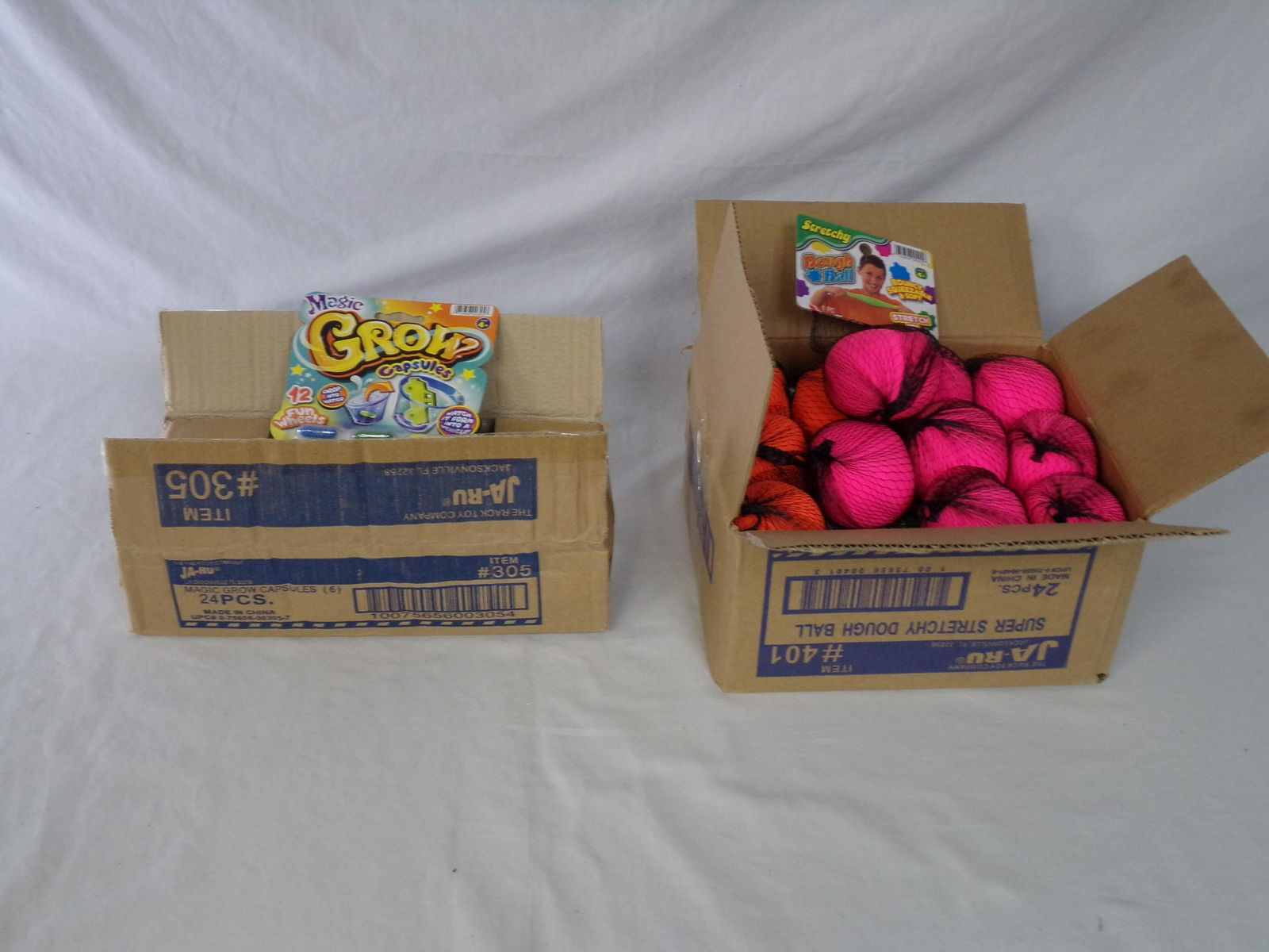 lot of 2 case packed 24ct each magic grow capsules &: lot of 2 case packed 24ct each magic grow capsules & stretchy dough balls assorted colors