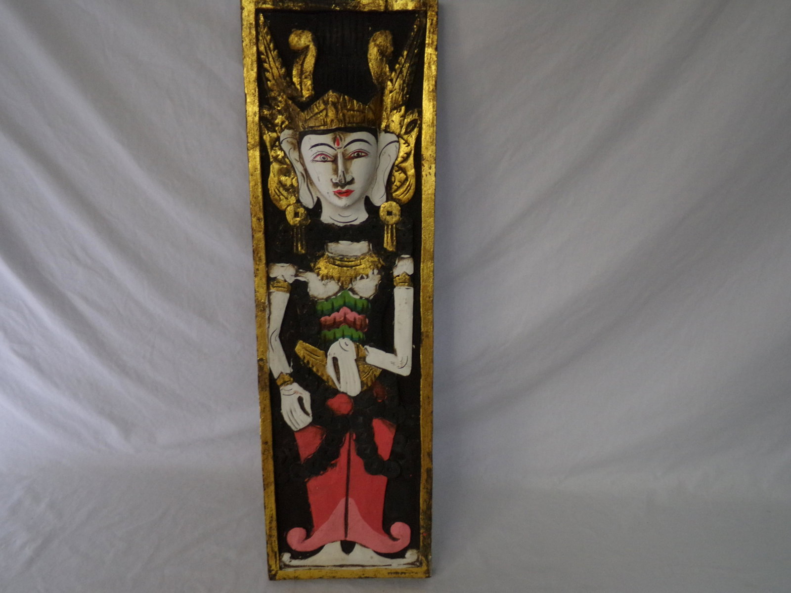 single piece of wood carved balinese goddess wall: single piece of wood carved balinese goddess wall hanging