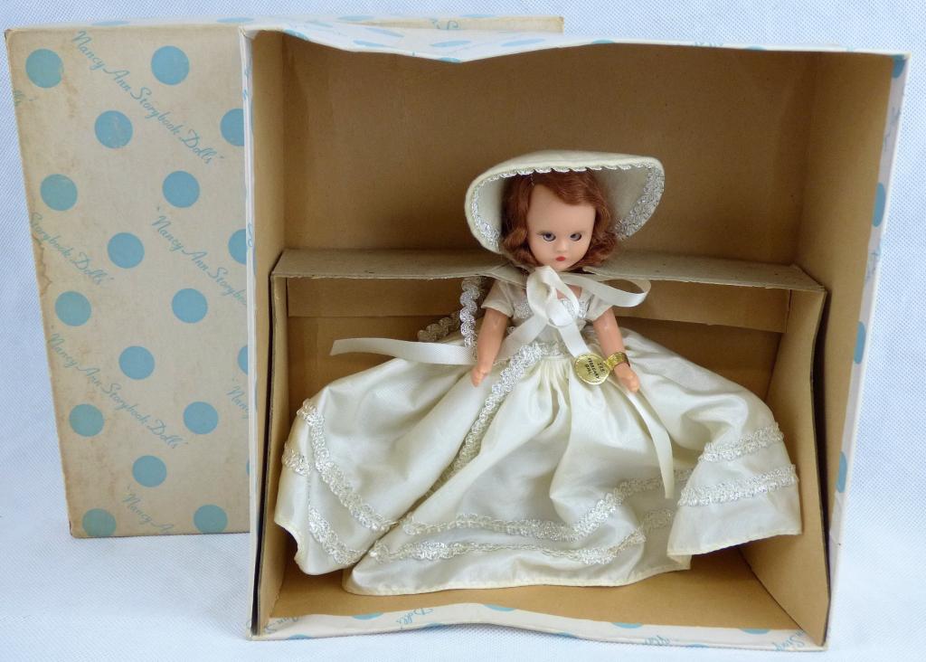 Nancy Ann Storybook Doll- #188 Fabruary Fairy Girl: Vintage Nancy Ann Storybook Doll of the Month- #188 Fabruary Fairy Girl for Ice and Show. Hard Plastic. Jointed. Condition: Good
