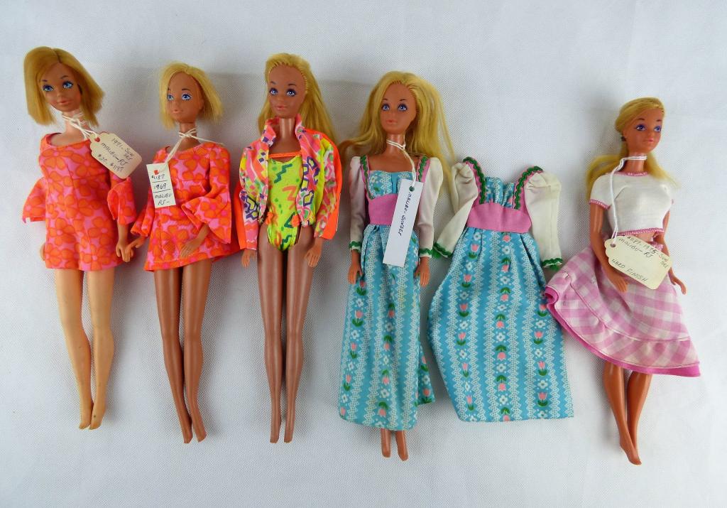 1970's Barbie Dolls including Japanese Made: Lot of Vintage Barbies including Japanese Made in Japanese made Dress