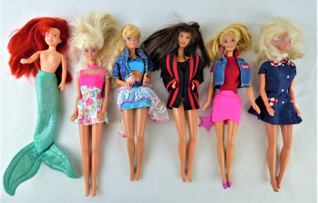 Barbie Dolls and Disney Mermaid Doll: Lot of Vintage Barbie Dolls and Disney Mermaid Doll