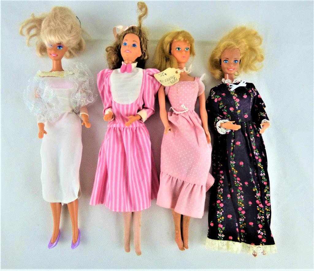 Vintage Barbie Dolls including 1974 Sweet 16: Lot of 4 Vintage Barbies