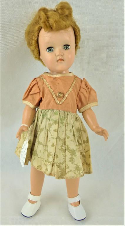 1950's Ideal Toni P-90 Doll: Vintage 1950's Ideal Toni P-90 Doll. Hard Plastic. Condition: missing finger on one hand