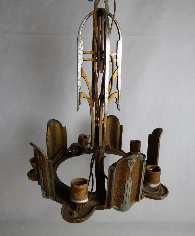 Art Deco Chandelier Light Fixture from 1920's-30's (1 of 7)