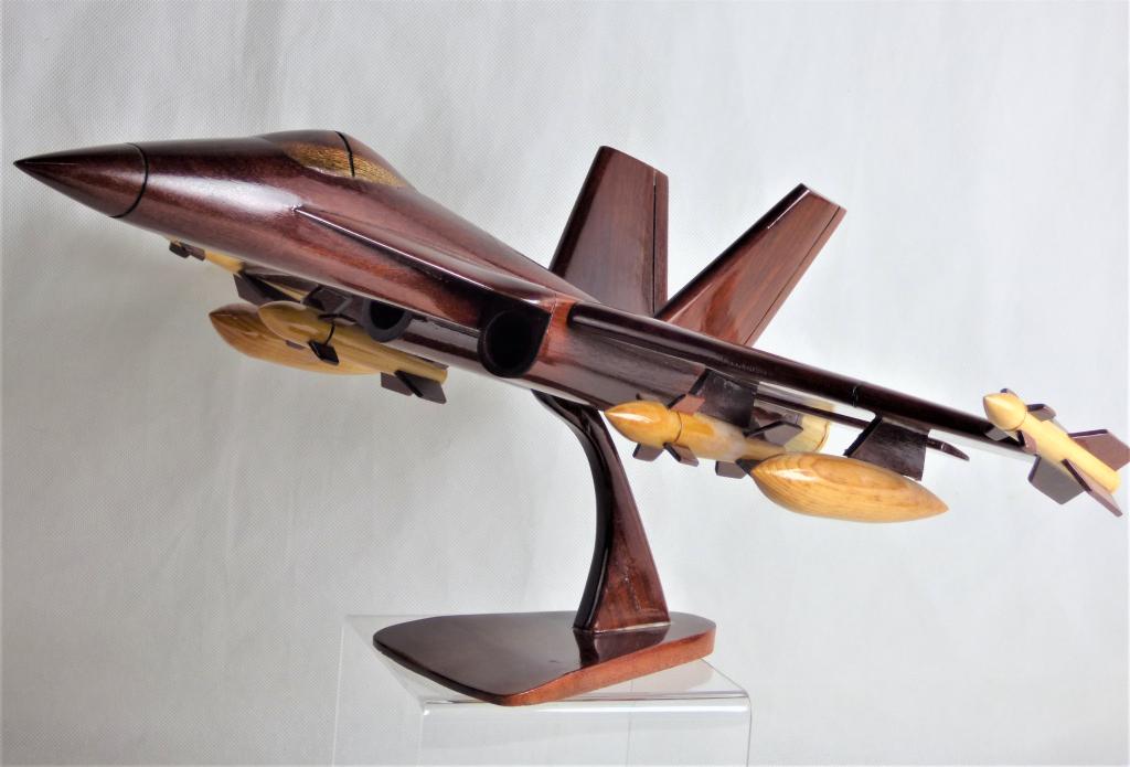 Mahogany Wood Carved Military Aircraft Model: Mahogany Wood Carved Military Aircraft Model. measures 8 1/2" x 16" x 17 1/2". Condition: Good