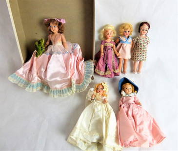 Vintage Fairyland Dolls including Bridesmaid: Group of Vintage Fairyland Dolls including #608 Bridesmaid in original box. Condition: Good