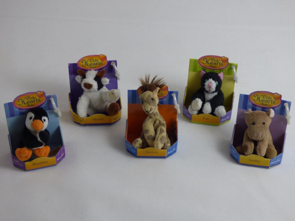 Only Hearts Pets- Lot of 5 Small Plush Toys (1 of 4)