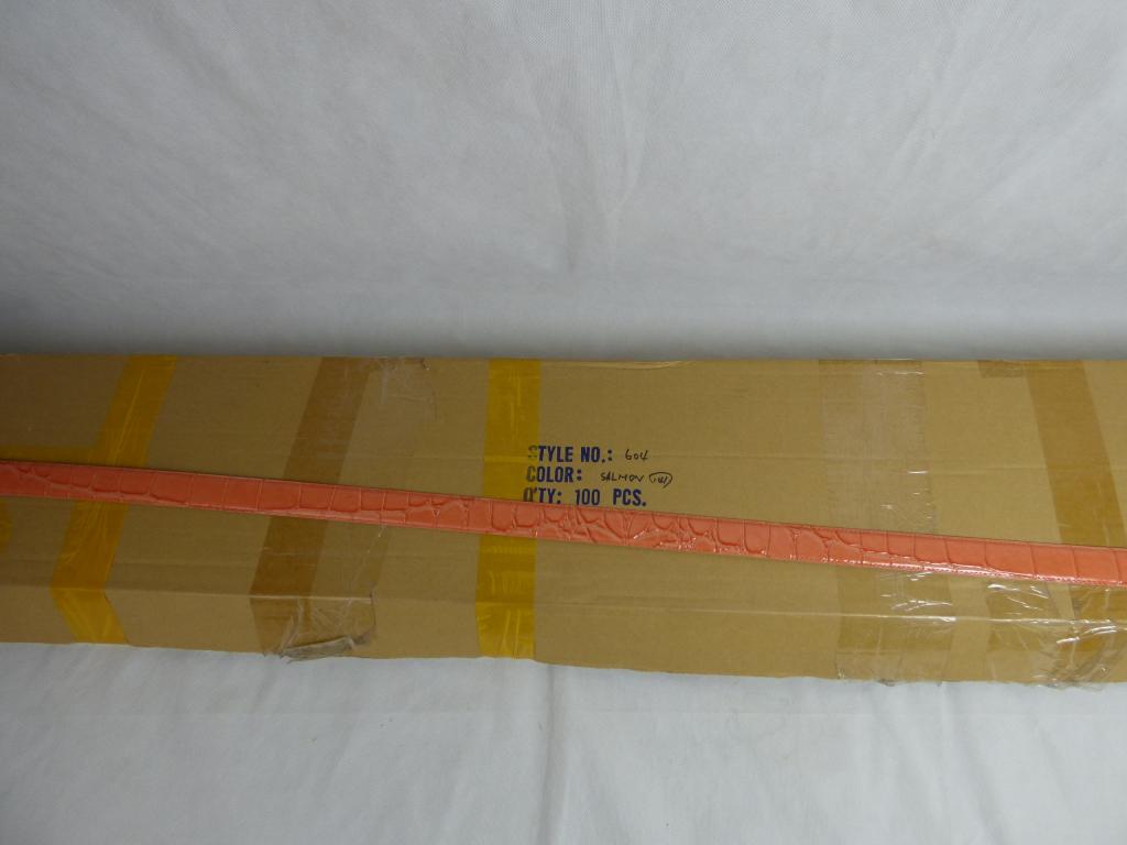 Wholesale Lot. Box of Genuine Leather Belts- Salmn (1 of 4)