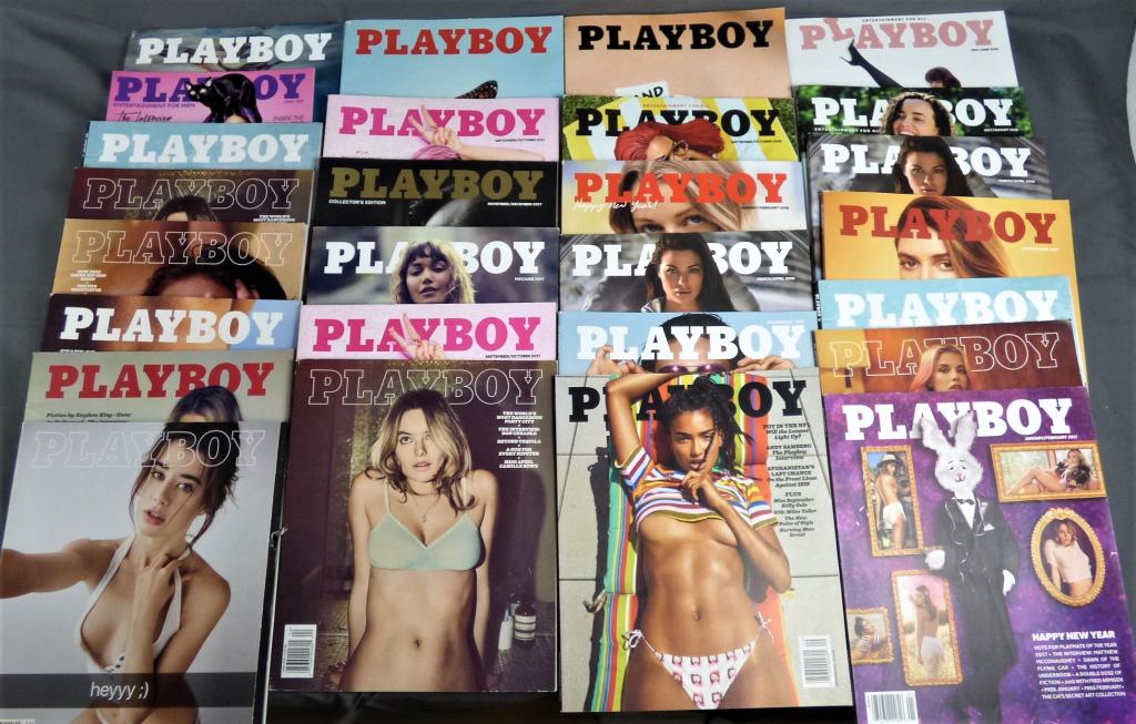 Playboy Adult Erotic Magazines 2015-2019: Lot of 27 Playboy Magzines. 2015-2019. Condition: VF